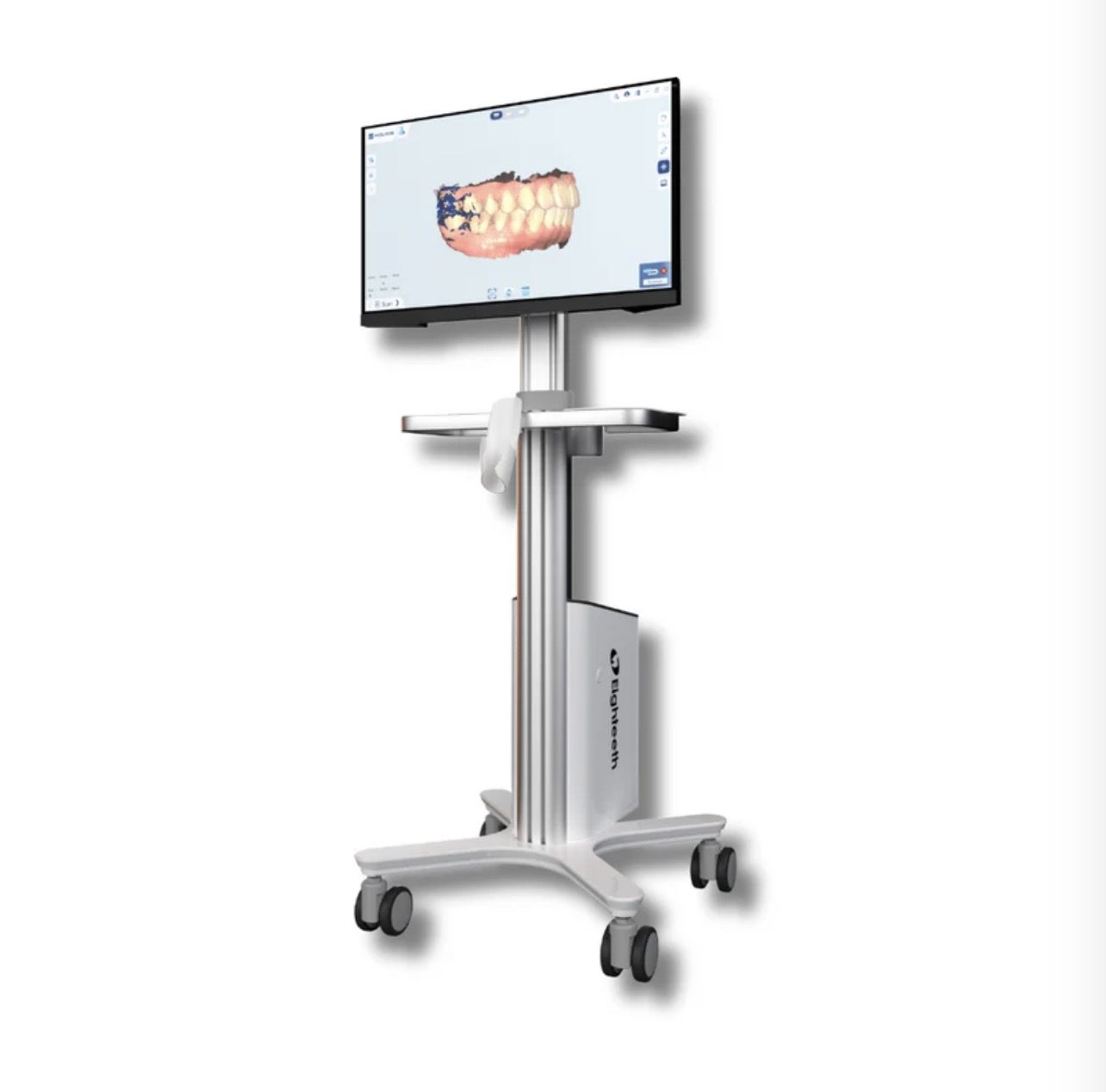 Eighteeth Mobile Workbench scanner cart with 23.8 inch touchscreen
